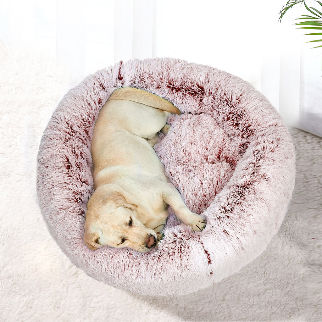 PaWz Pet Bed Cat Dog Donut Nest Calming XL Pink X-Large-1954802520543072262