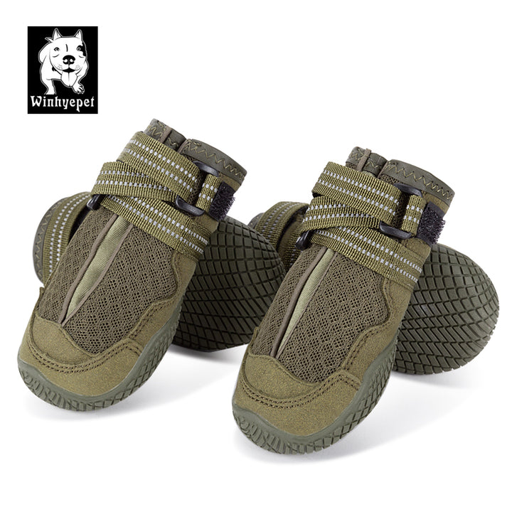 Whinhyepet Outdoor Adventure Dog Shoes - Green, Size 5-1962324869597237251