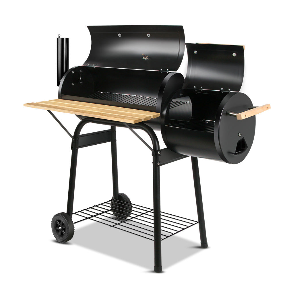 Grillz BBQ Grill 2-In-1 Offset Charcoal Smoker