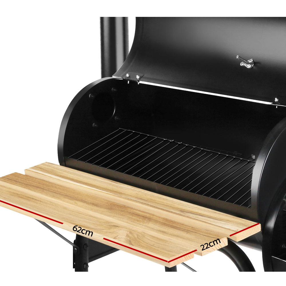 Grillz BBQ Grill 2-In-1 Offset Charcoal Smoker