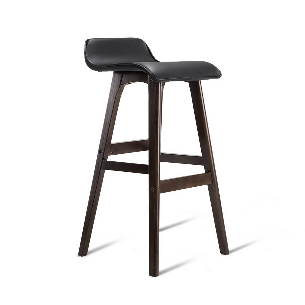 Artiss 2x Bar Stools Wooden Stool Black
