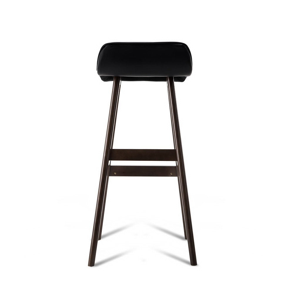 Artiss 2x Bar Stools Wooden Stool Black
