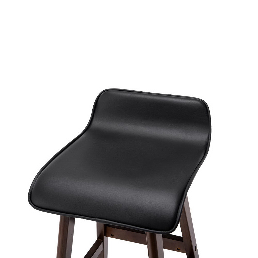 Artiss 2x Bar Stools Wooden Stool Black