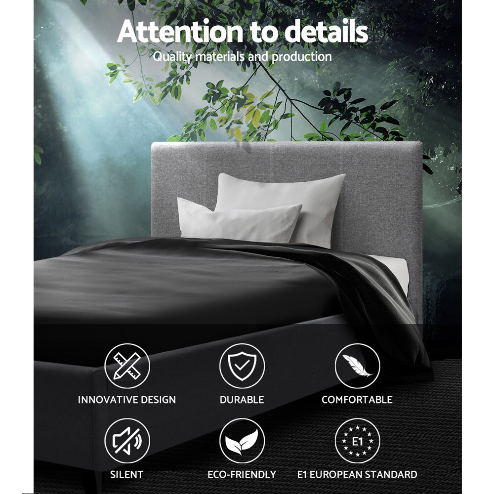 Artiss Bed Frame King Single Size Gas Lift Grey NINO