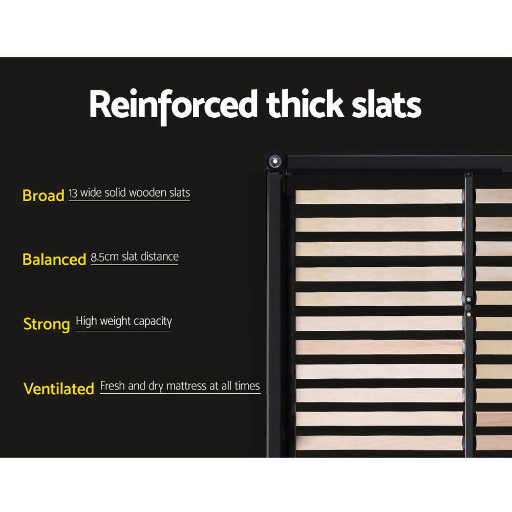 Artiss Bed Frame King Size with 4 Drawers Charcoal AVIO