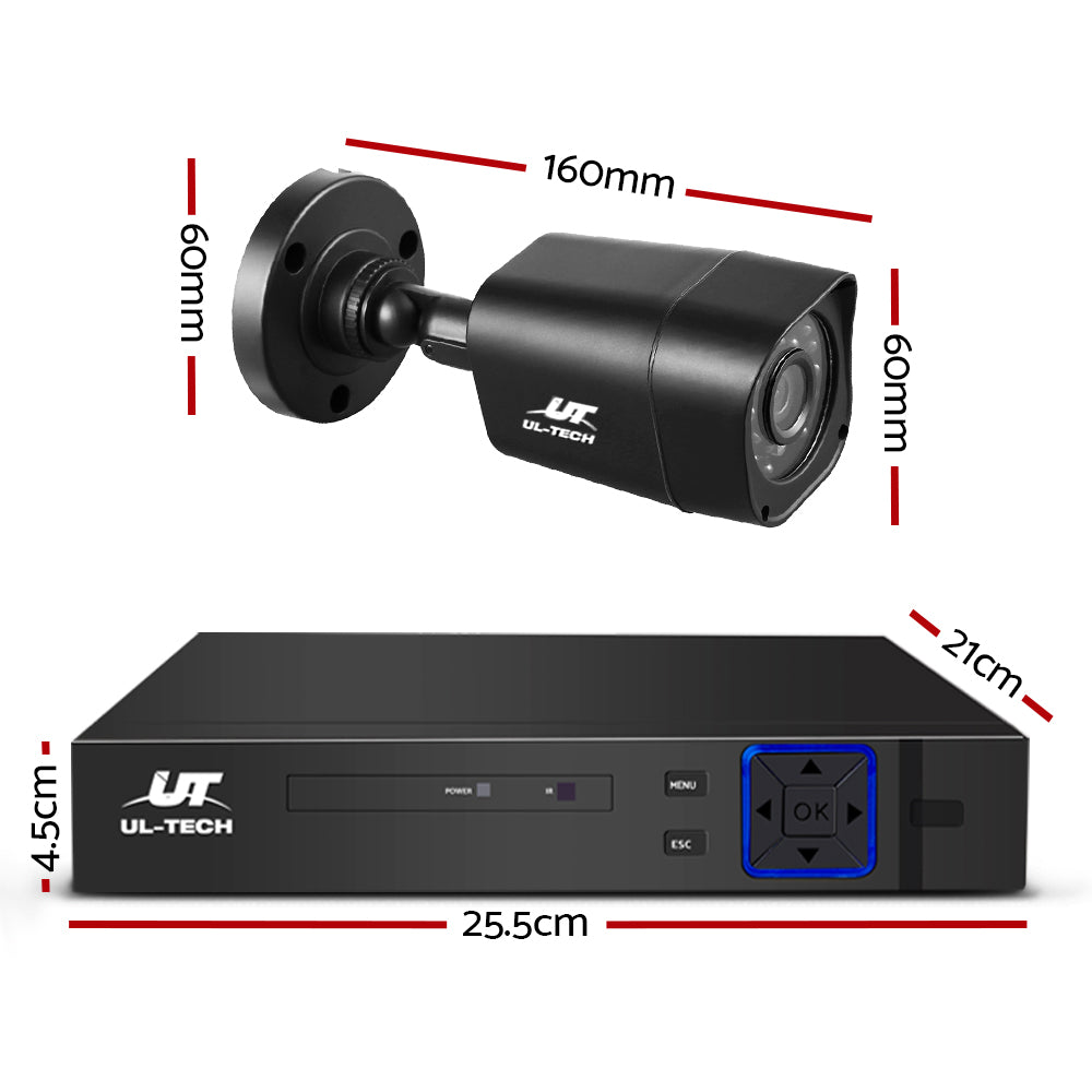UL-tech CCTV Security System 4CH DVR 4 Cameras 1080p