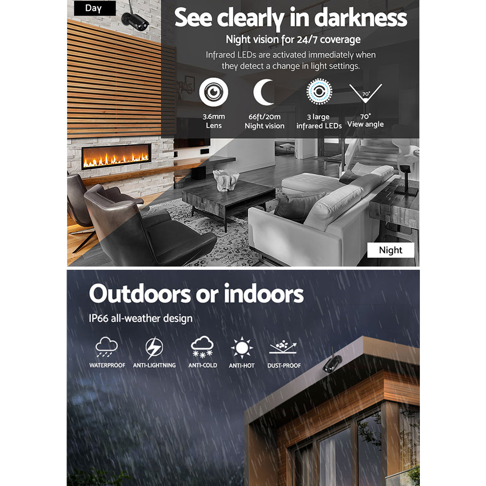 UL-tech Wireless CCTV 3MP 2 Cameras Bullet