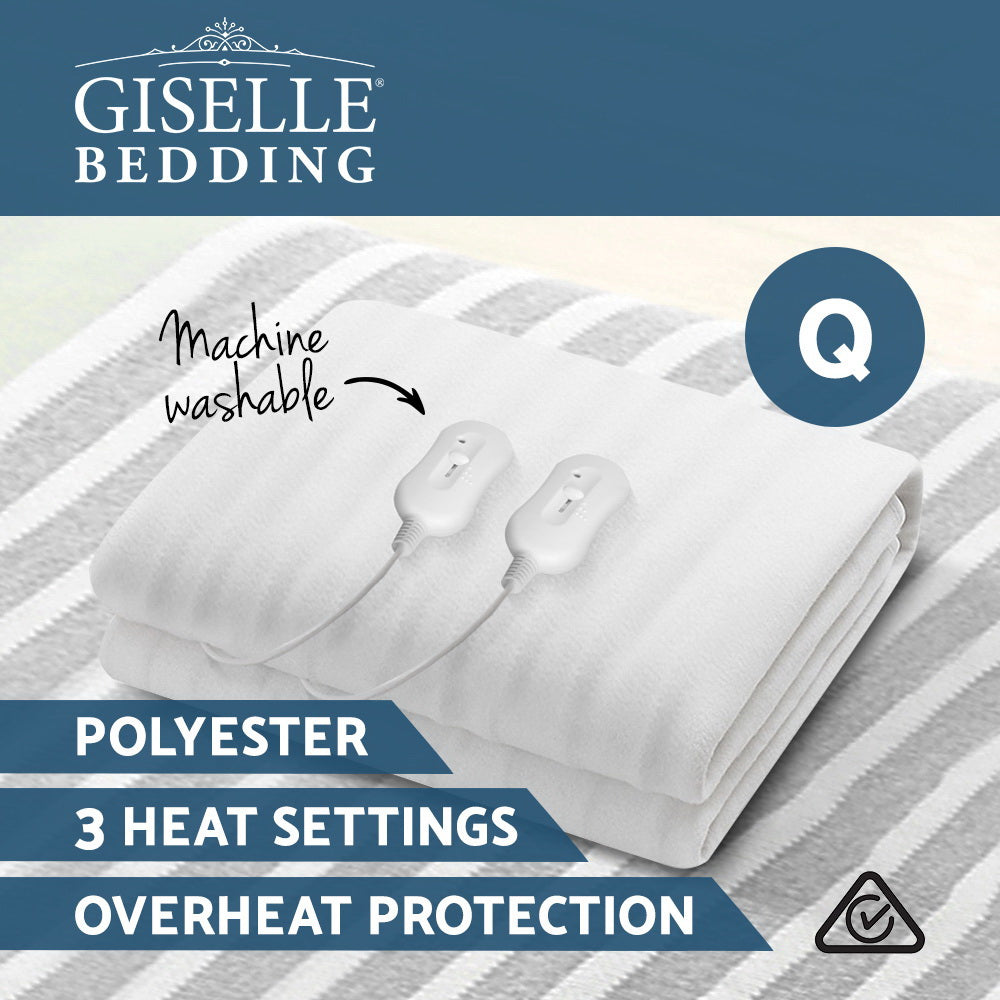 Giselle Bedding Queen Size Electric Blanket Polyester