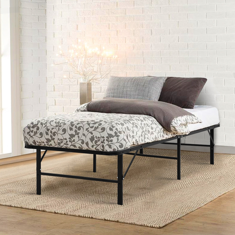 Artiss Folding Bed Frame Metal Base - King Single