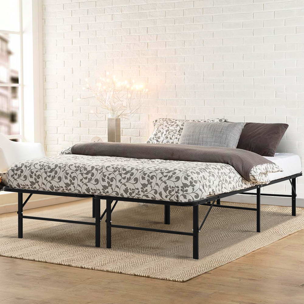 Artiss Folding Bed Frame Metal Base - Queen