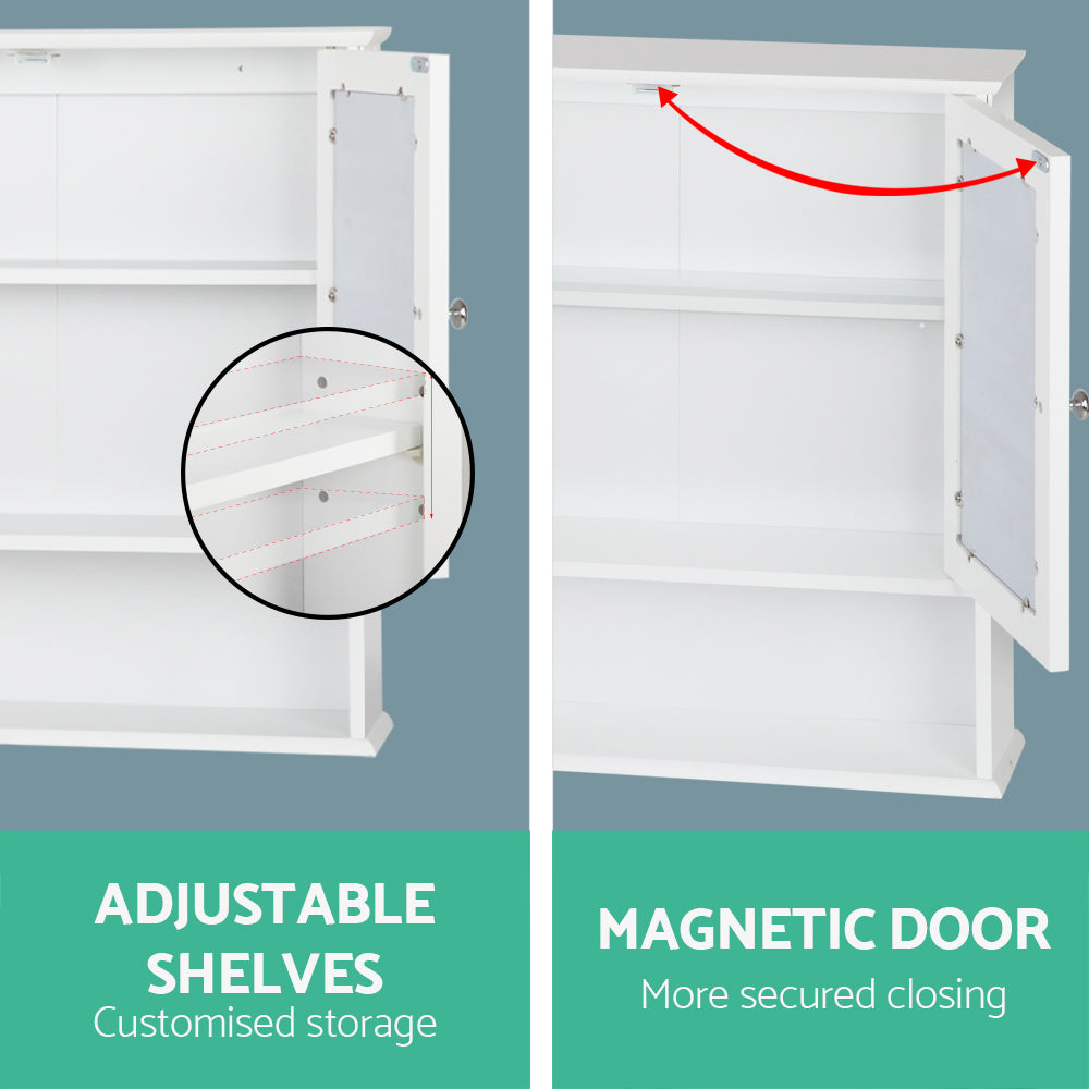 Artiss Bathroom Mirror Cabinet Storage Cupboard