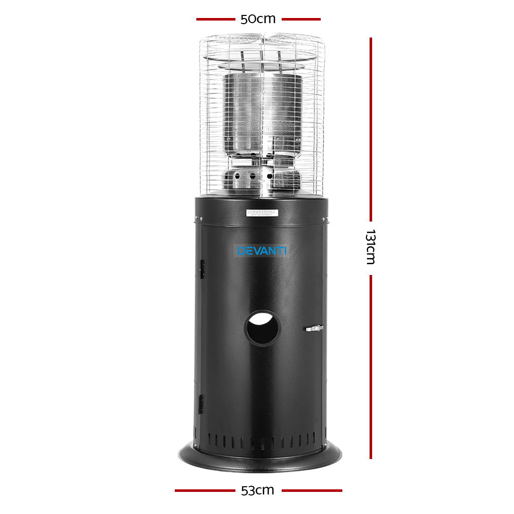 Devanti Outdoor Gas Patio Heater Black