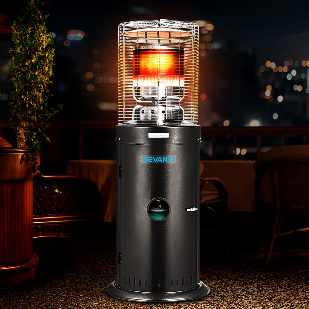 Devanti Outdoor Gas Patio Heater Black