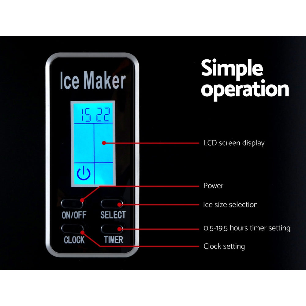 Devanti 15kg Ice Maker Machine Black