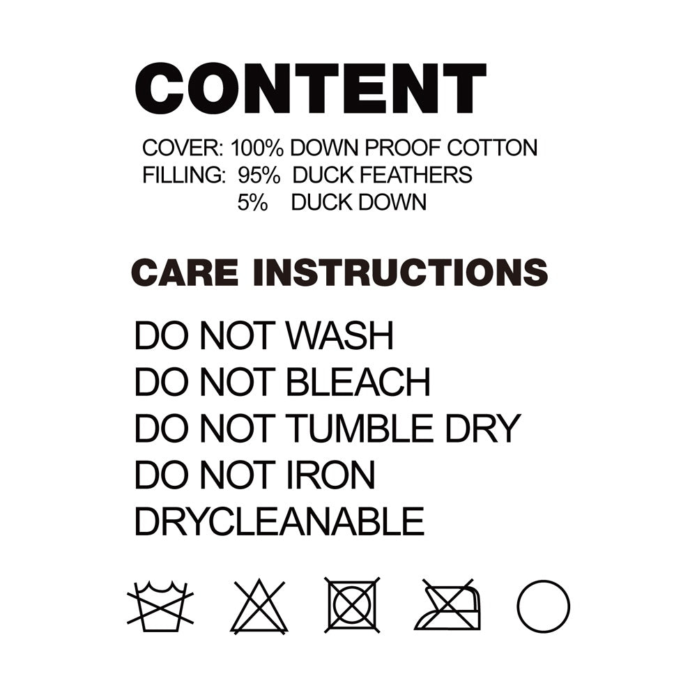 Giselle Bedding Duck Feather Down Pillow Luxury Twin Pack