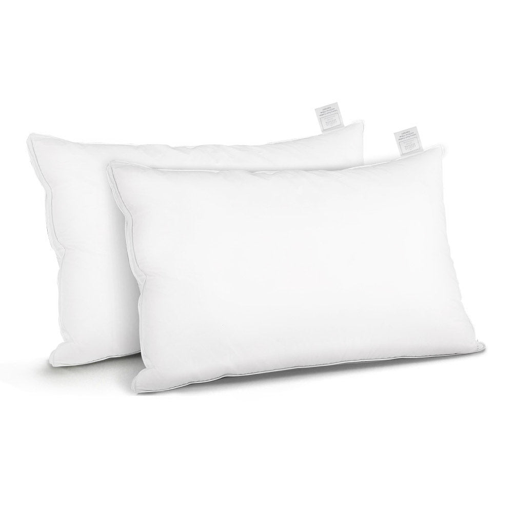 Giselle Bedding Goose Feather Down Pillow Luxury Twin Pack