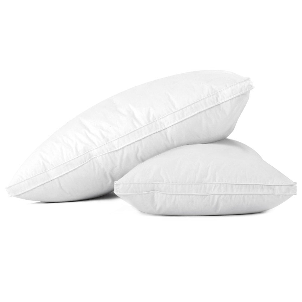 Giselle Bedding Goose Feather Down Pillow Luxury Twin Pack