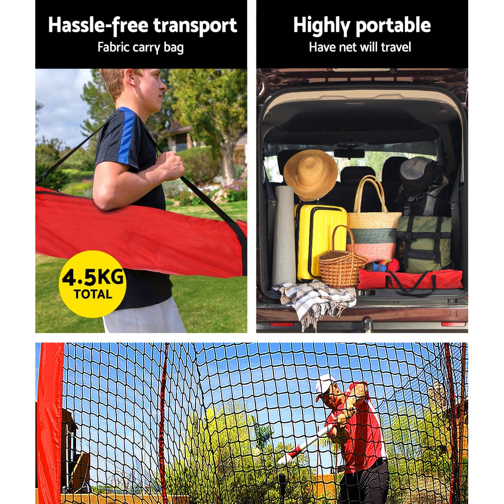 Everfit 7ft Baseball Net Pitching Kit with Stand Softball Training Aid Sports