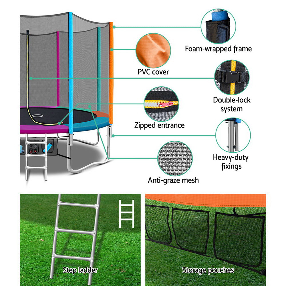 10FT Trampoline Everfit Kids Trampoline Rebounder