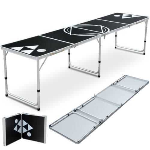 Professional 8ft Beer Pong Table Drinking Game