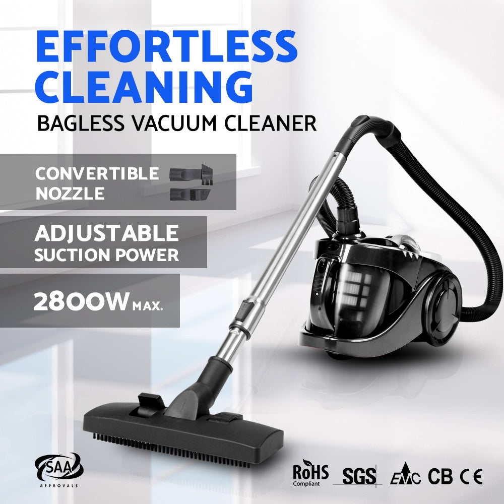 Devanti 2200W Bagless Vacuum Cleaner Black