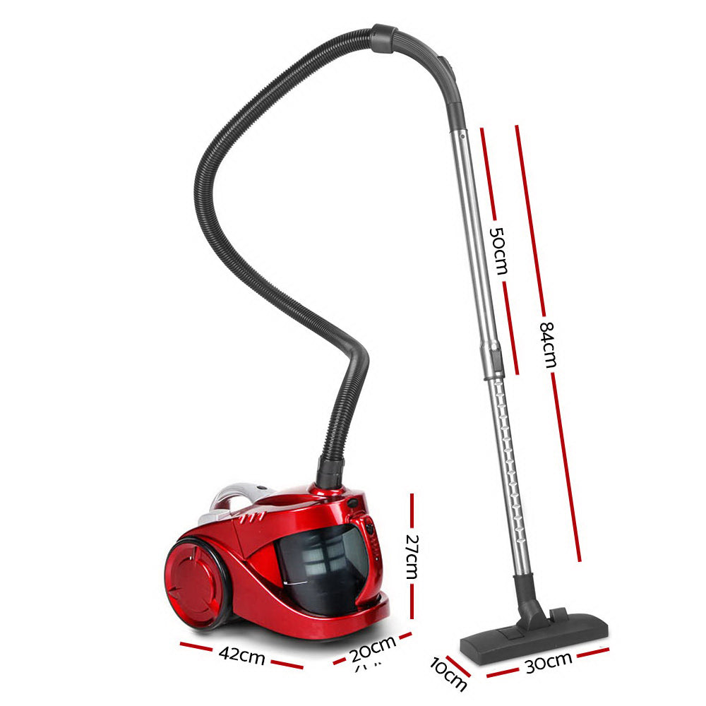 Devanti 2200W Bagless Vacuum Cleaner Red