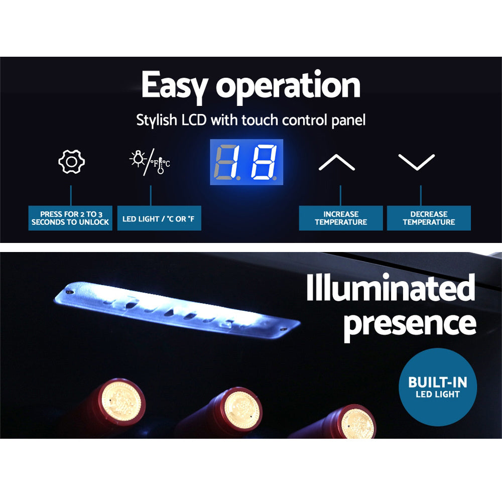 Devanti Wine Fridge Cooler 34 Bottles