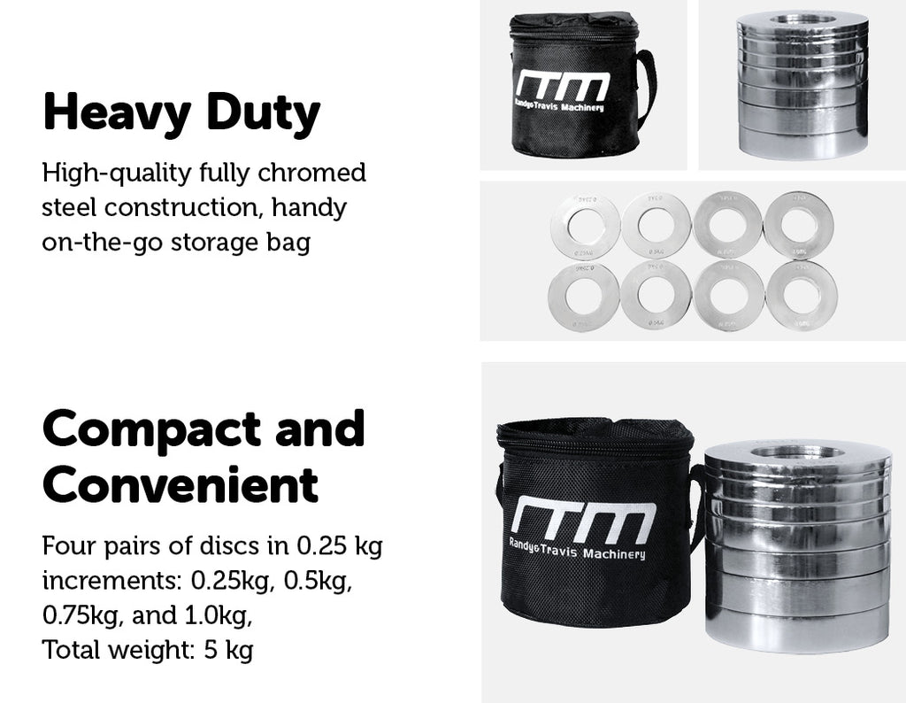 Chrome Metric Fractional Olympic Weight Plates 0.25 - 1.0kg