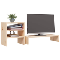 Monitor Stand 81x20x30 Cm Solid Wood Pine - View 5