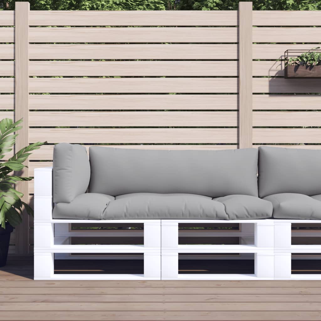 Pallet Cushions 3 Pcs Grey Fabric