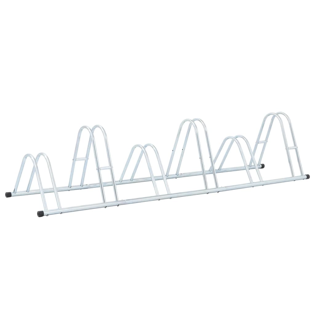 Bicycle Stand For 6 Bikes Floor Freestanding Galvanised Steel