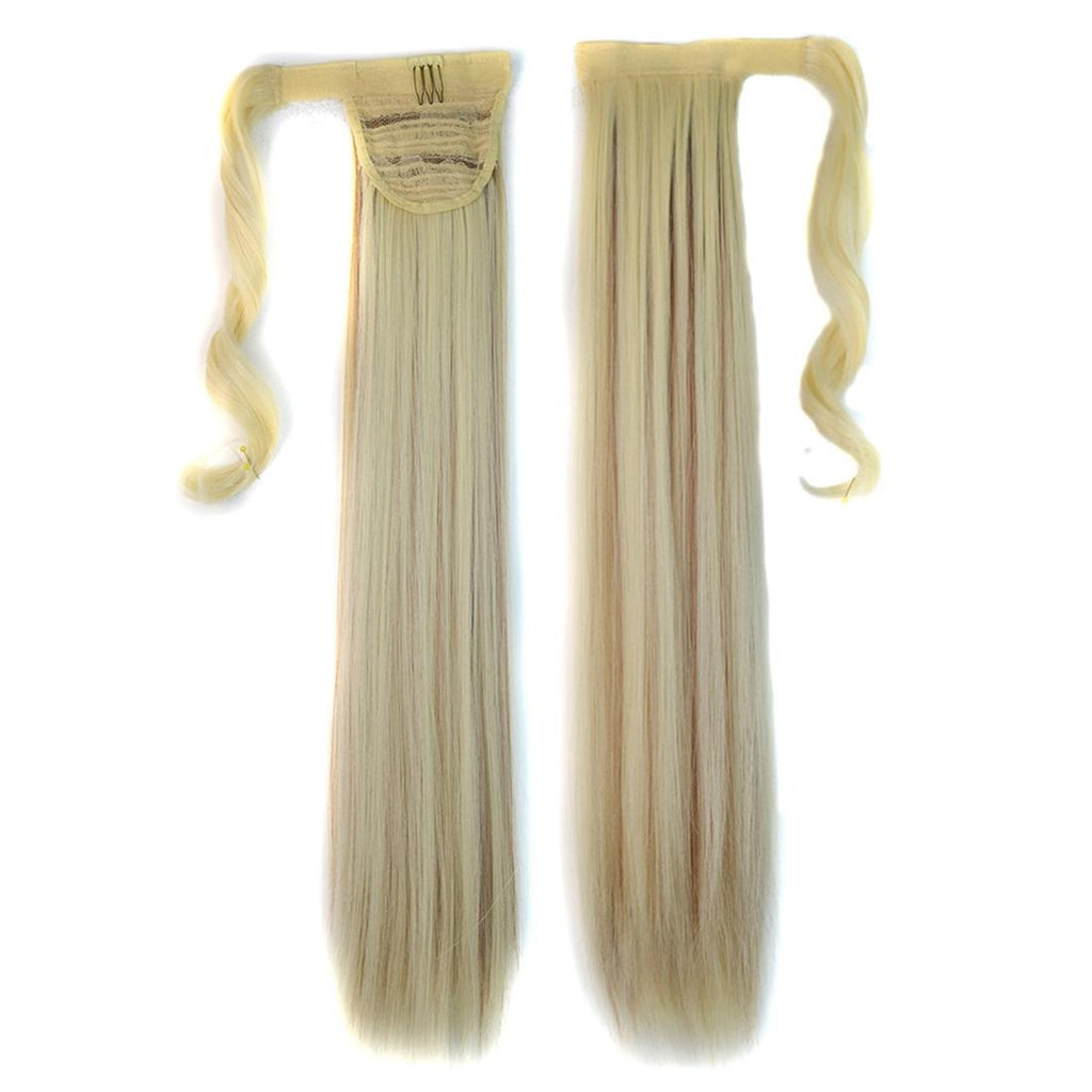 Long Straight Invisible Bandage Ponytail Wig - 613H12 Colour-1915198028860493825