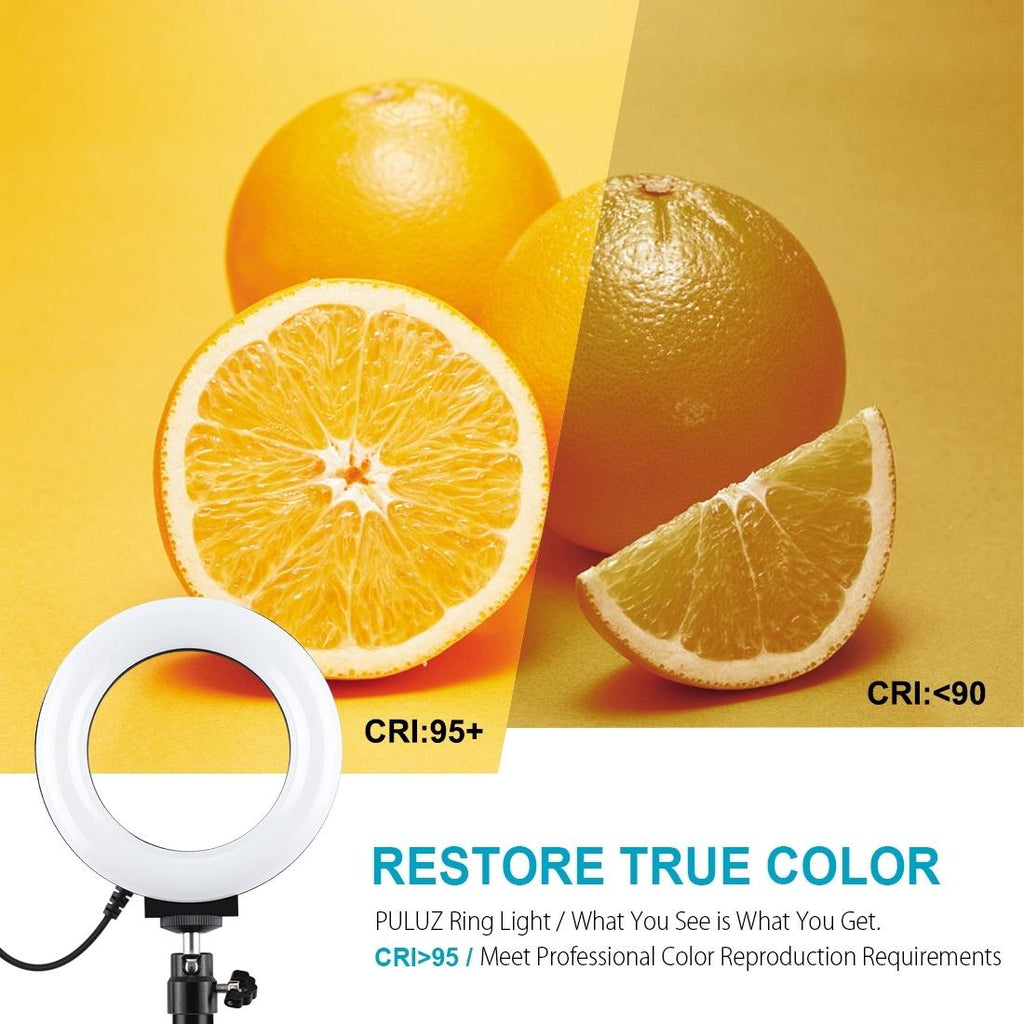 Usb 3 Modes Dimmable Led Ring Light With Tripod Holder And Cold Shoe Ball Head - 4.7 Inch Diameter-1915198024741687301