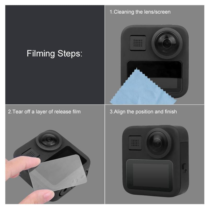 2-Pack Tempered Glass Screen Protectors For Gopro Max Lcd Display-1915198035747540998
