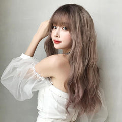 Long Curly Dark Wig - Natural Look-1915197695480434692