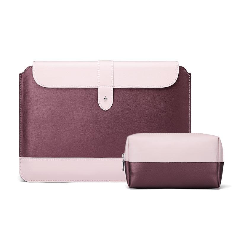 Microfiber Notebook Liner & Power Bag - Horizontal Wine Red - 14-15.4 Inch-1915197549820645376