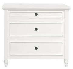 Beau 3 Drawer Solid White Cedar Turn Leg Dresser (White)