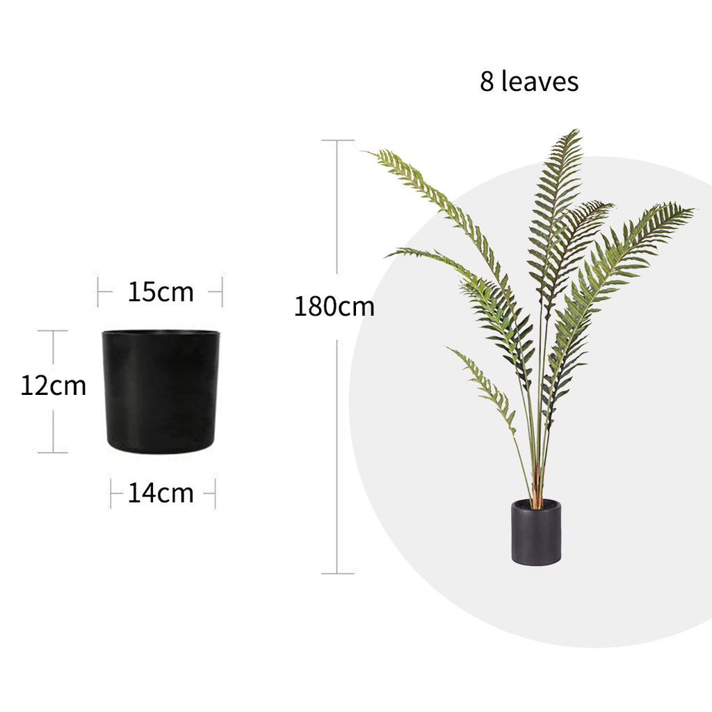 SOGA 180cm Artificial Green Rogue Hares Foot Fern Tree Fake Tropical Indoor Plant Home Office Decor