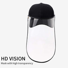 2X Outdoor Protection Hat Anti-Fog Pollution Dust Saliva Protective Cap Full Face HD Shield Cover Kids Black