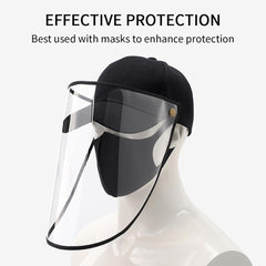 2X Outdoor Protection Hat Anti-Fog Pollution Dust Saliva Protective Cap Full Face HD Shield Cover Kids Black