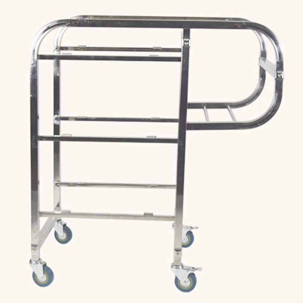 SOGA 3 Tier Food Trolley Food Waste Cart Five Buckets Kitchen Food Utility Square