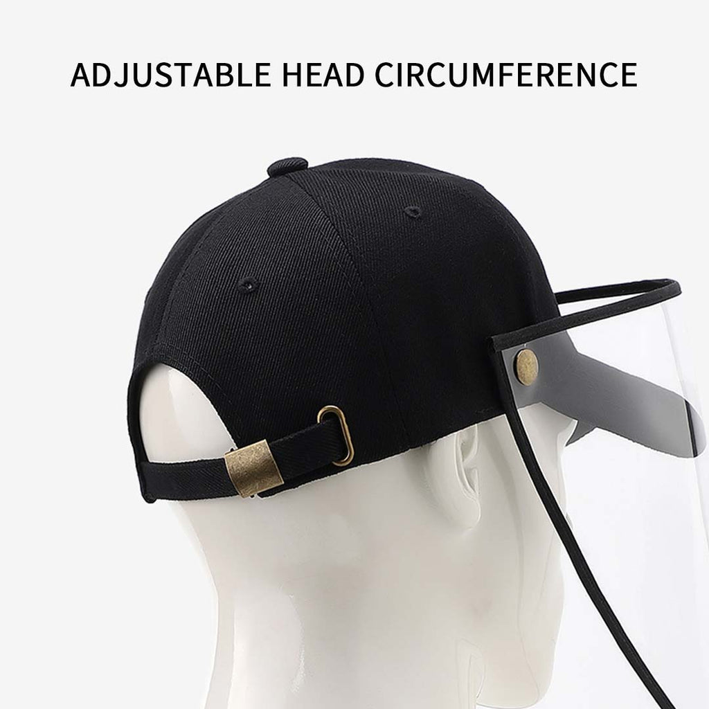 2X Outdoor Protection Hat Anti-Fog Pollution Dust Saliva Protective Cap Full Face HD Shield Cover Kids Black