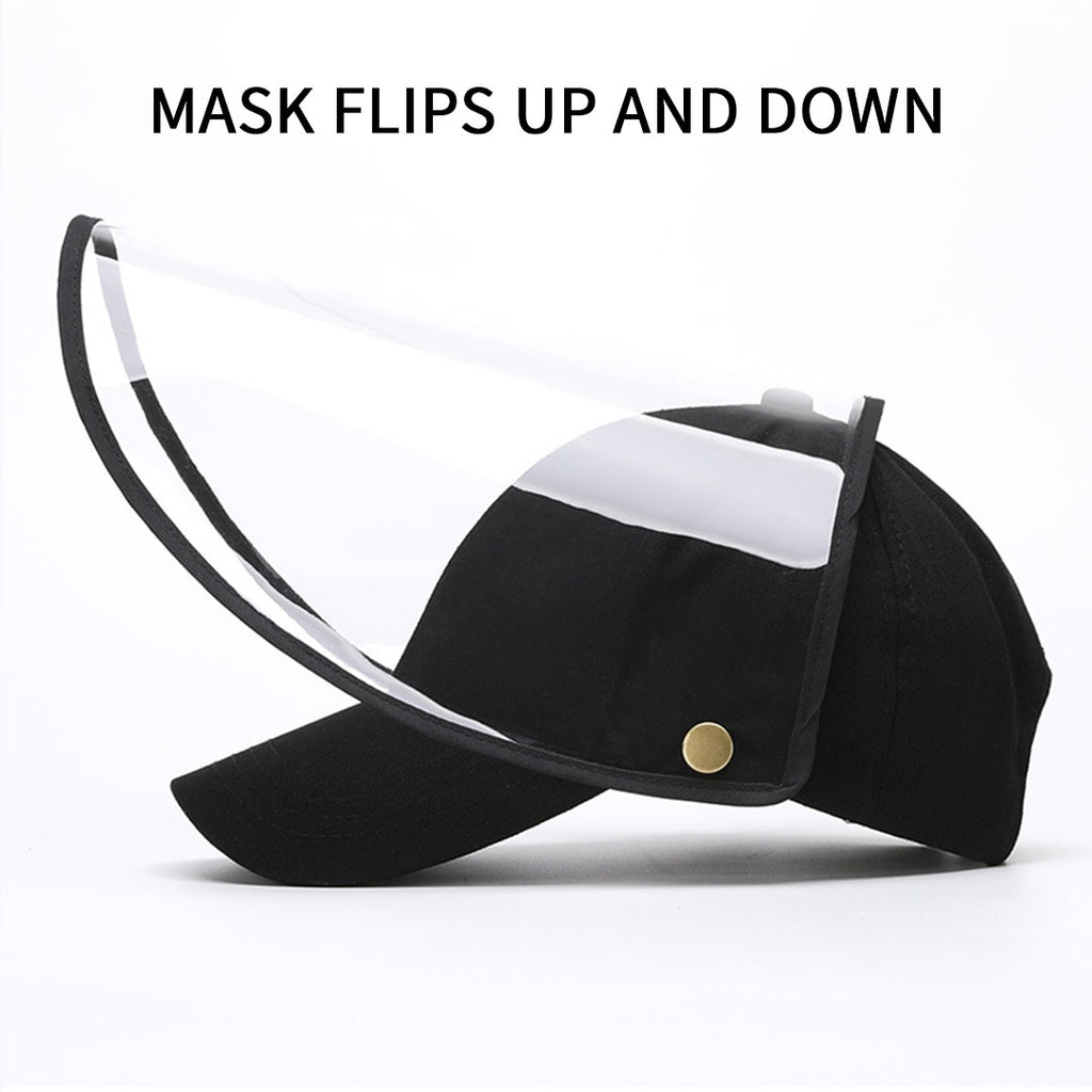 2X Outdoor Protection Hat Anti-Fog Pollution Dust Saliva Protective Cap Full Face HD Shield Cover Kids Black