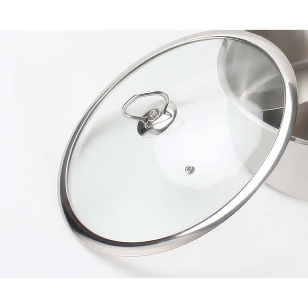 SOGA 2X Stainless Steel 28cm Casserole With Lid Induction Cookware
