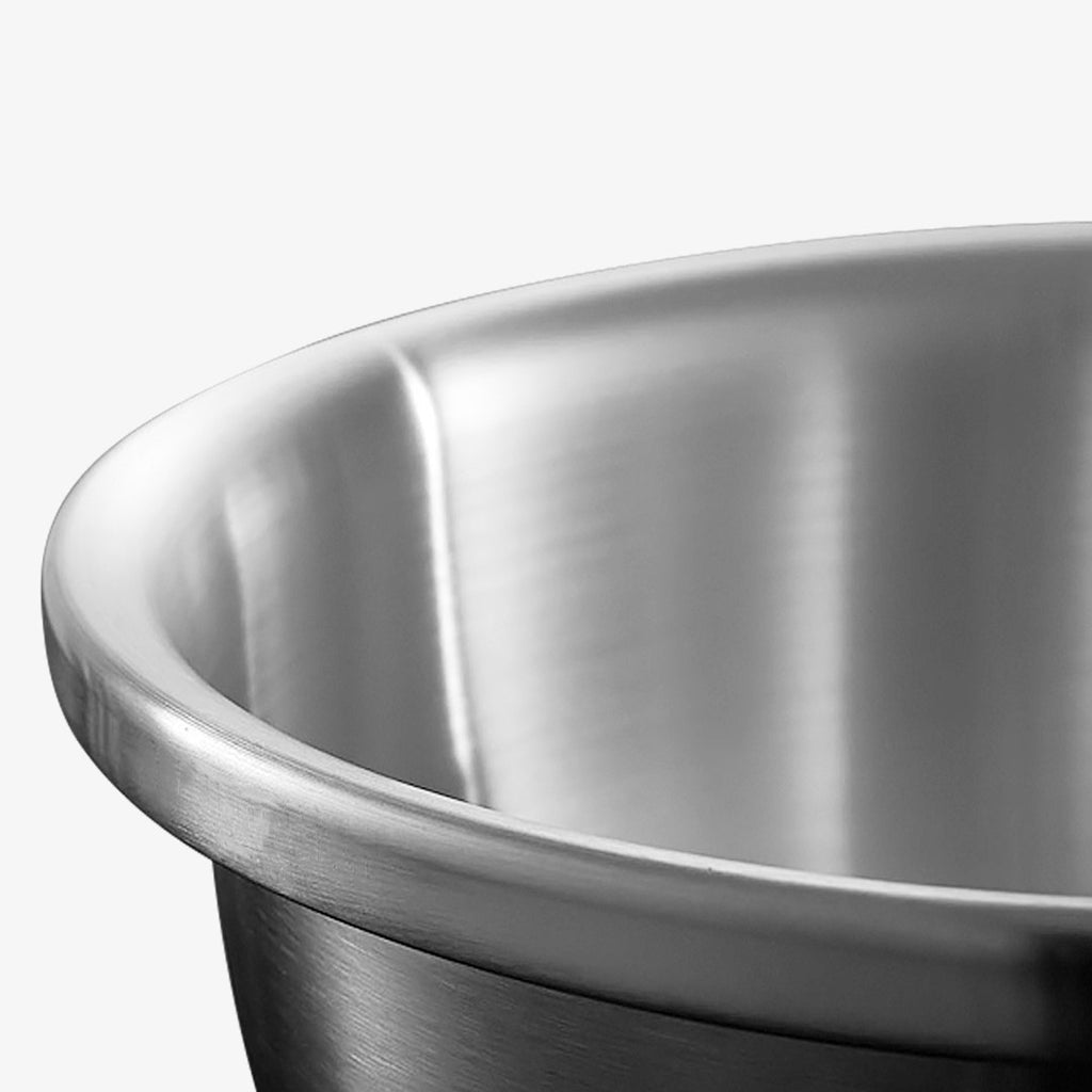 SOGA 5Pcs Deepen Matte Stainless Steel Stackable Baking Washing Mixing Bowls Set Food Storage Basin