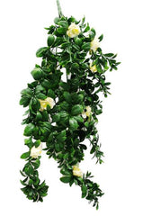 Hanging White Rose Stem UV 85cm