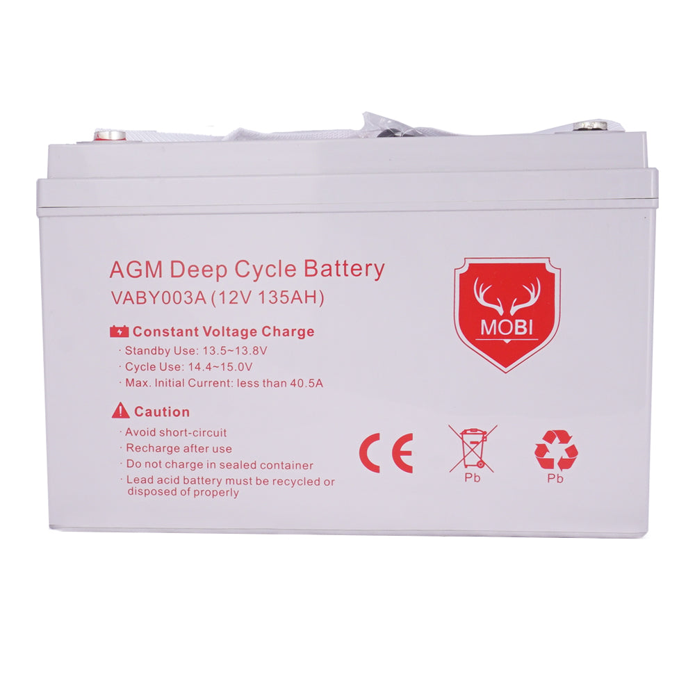 135AH AGM Battery 12V AMP Hour SLA Deep Cycle Dual Fridge Solar Power 12 VOLT