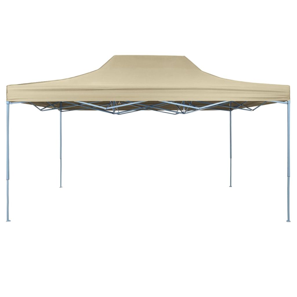 Foldable Tent Pop-Up 3x4.5 m Cream White
