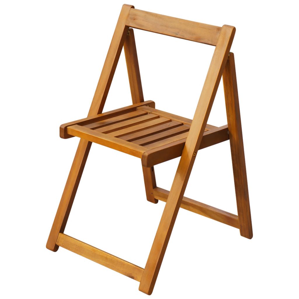 Outdoor Folding Chairs 2 pcs Acacia Wood