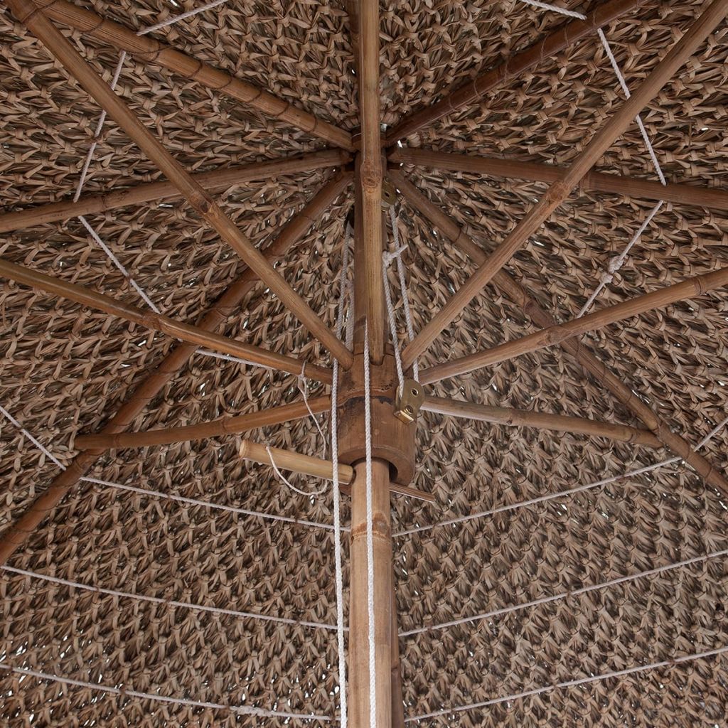 Bamboo Parasol with Banana Leaf Roof 210 cm